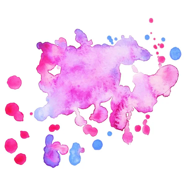 粉红色隔离的矢量水彩颜料. 网页设计和纸张设计的Grunge元素 — 图库矢量图片