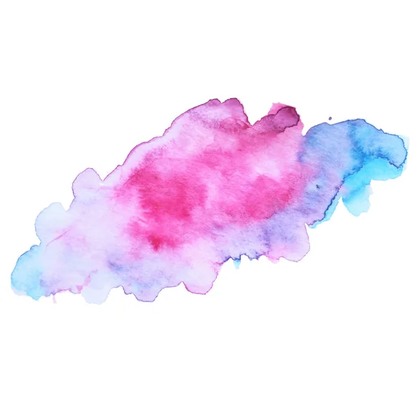 Blau rosa Farbe Aquarell Pinsel Farbe Papier Textur Vektor isoliert Spritzer auf weißem Hintergrund für Banner, Poster, Tapete. abstrakte handgezeichnete farbenfrohe stilisierte Aquarell-Illustration zur Gestaltung — Stockvektor