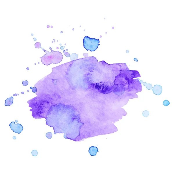 Aquarell Pinsel Farbe Papier Textur Vektor isoliert Spritzer auf weißem Hintergrund für Banner, Poster, Tapete. — Stockvektor