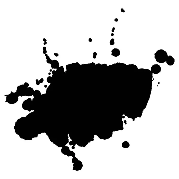 Inchiostro nero spruzzata su sfondo bianco — Vettoriale Stock