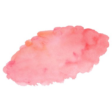 Soyut izole edilmiş renkli vektör suluboya lekesi. Kağıt tasarımı için Grunge elementi. Suluboya sıçraması.