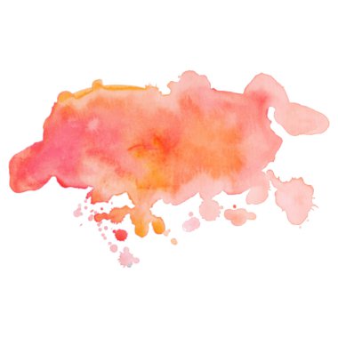 Soyut izole edilmiş renkli vektör suluboya lekesi. Kağıt tasarımı için Grunge elementi. Suluboya sıçraması.