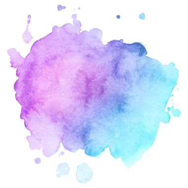 Abstract isolated colorful vector watercolor stain. Grunge element for paper design. Watercolor splash. clipart