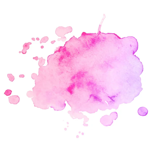 Abstrato isolado mancha vetor aquarela rosa. Elemento Grunge para design de papel — Vetor de Stock