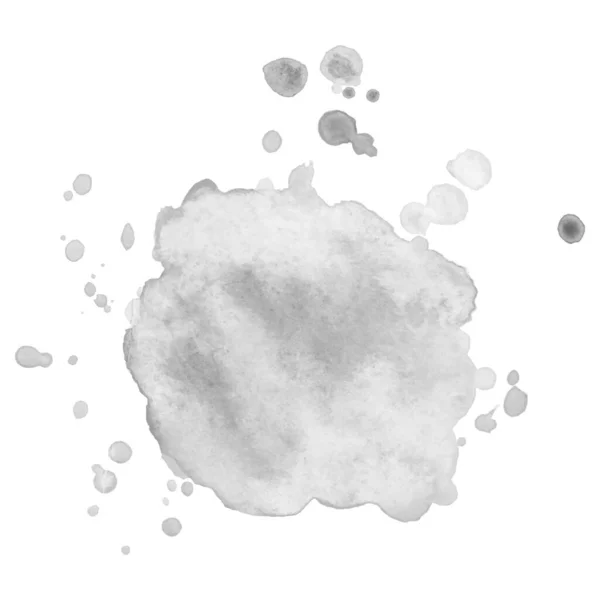 Abstraktní izolovaný vektorový akvarel ve stupních šedi. Prvek Grunge pro návrh papíru — Stockový vektor