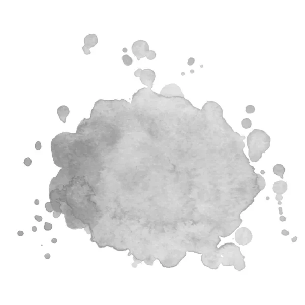 Abstraktní izolovaný vektorový akvarel ve stupních šedi. Prvek Grunge pro návrh papíru — Stockový vektor
