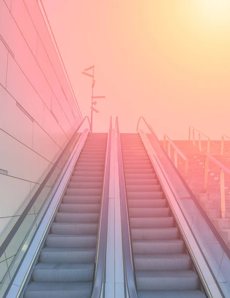 Escalator Community Mall Shopping Center Moving Staircase Stock Photo