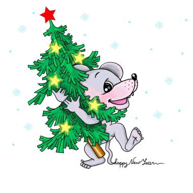 Komik fare, sembol Bayrak tasarım vektörü, arkadaşlar