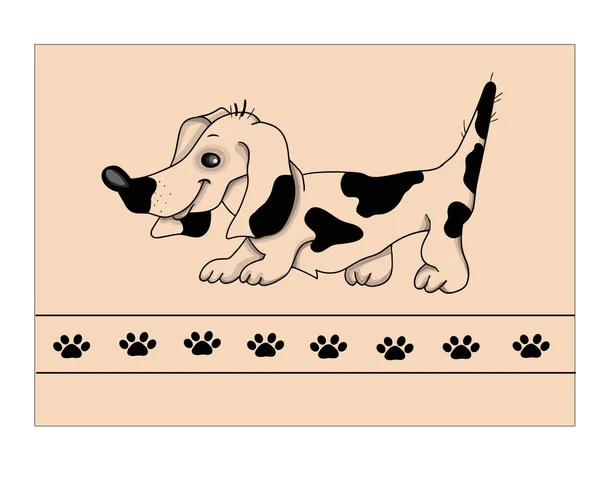 Dachshund Dog en un fondo blanco. Ilustración vectorial . — Vector de stock