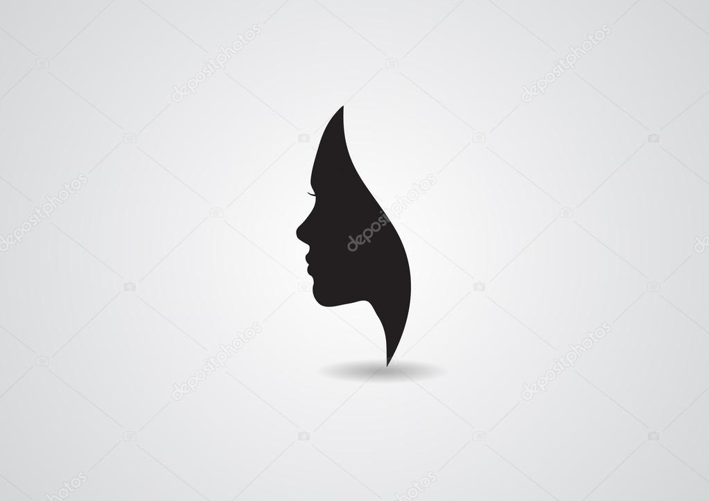 Vector women silhouette beauty female logo lady icon