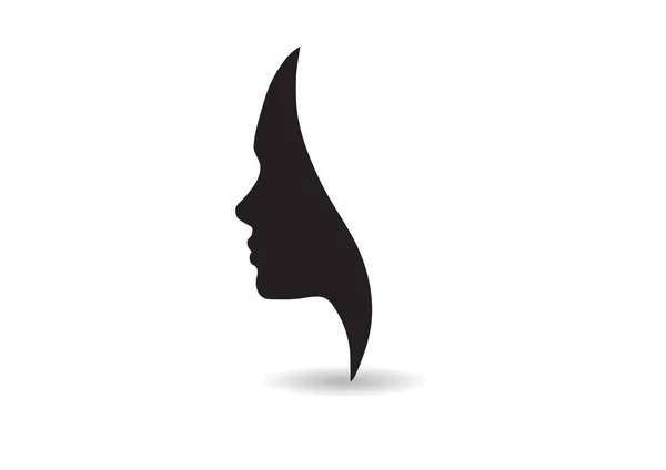 Vettore donne silhouette isolato business bellezza femminile azienda logo signora icona Illustrazione Stock