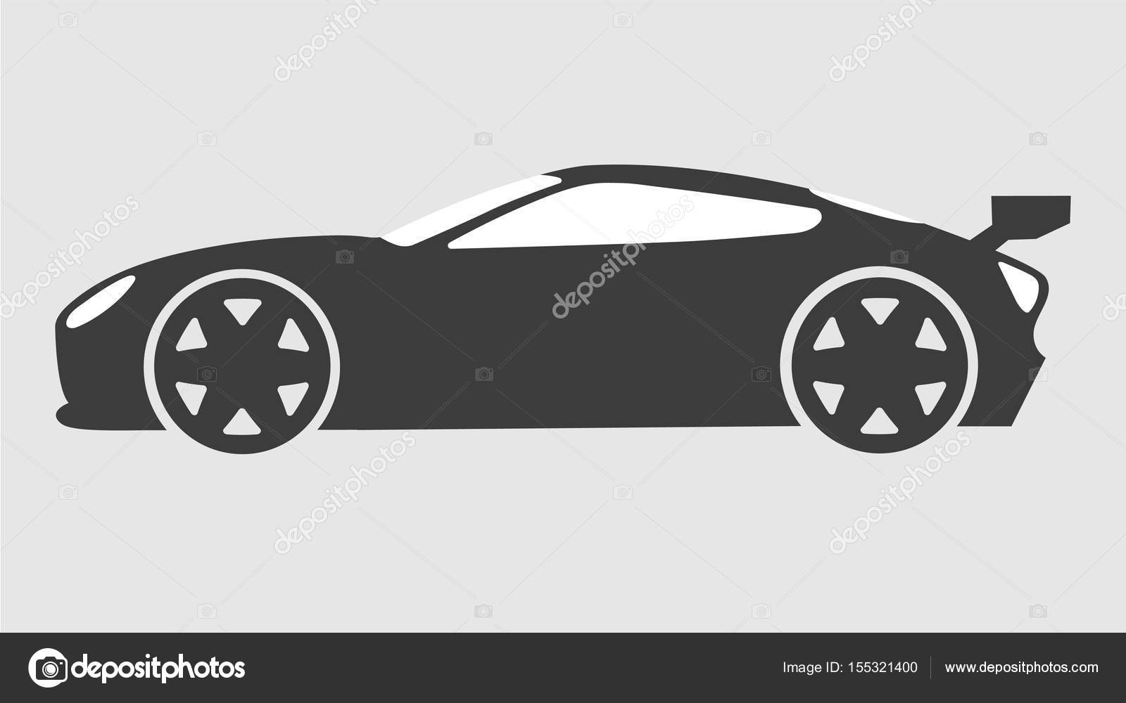 Download Race sport car silhouette.Supercar tuning coupe auto .Flat ...