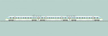 düz Hızlı tren isolated.vector hızlı tren illüstrasyon
