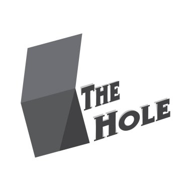 boş vektör derin delik ile metin 