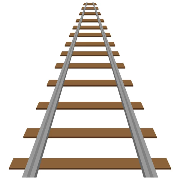 Locomotiva ferrovia ferrovia trasporto su rotaia sfondo transito percorso illustrazione — Vettoriale Stock