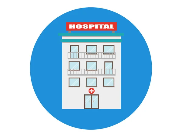 Ziekenhuis medische pictogram vector geïsoleerd gebouw — Stockvector