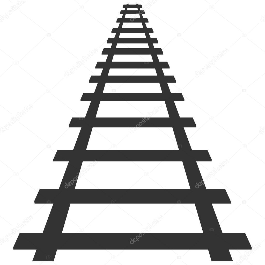locomotive railroad silhouette track rail transport background  transit route illustration