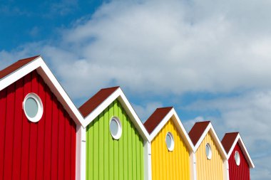 Cephe, çok renkli, Langeoog Adası