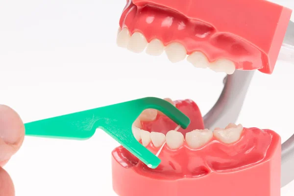 Protezy, dentystyczny zdrowie, higiena jamy ustnej — Zdjęcie stockowe