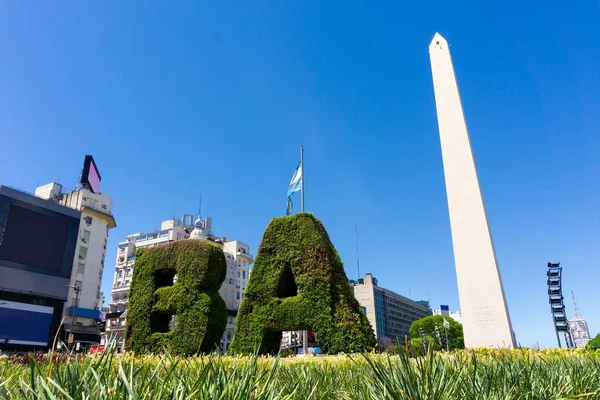 Obelisco, Obelisk,ブエノスアイレスアルゼンチン — ストック写真