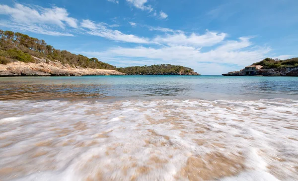 Playa Amarador Banyo Plajı Mavi Turkuaz Suyu Olan Plaj Mallorca — Stok fotoğraf