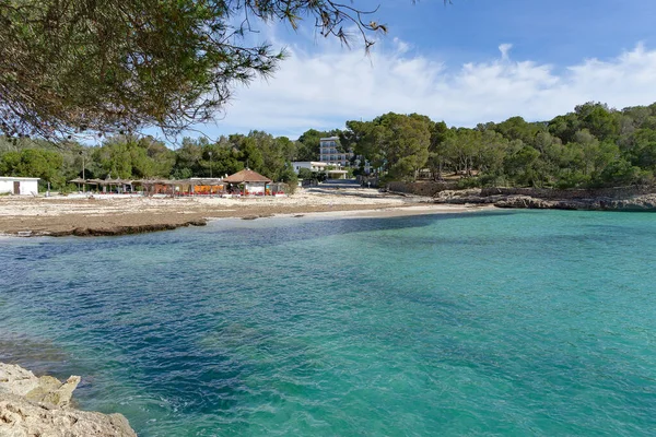 Playa Amarador Banyo Plajı Mavi Turkuaz Suyu Olan Plaj Mallorca — Stok fotoğraf