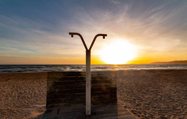 Romantischer Sonnenuntergang Der Playa Palma Mallorca Spanien — Stockfoto