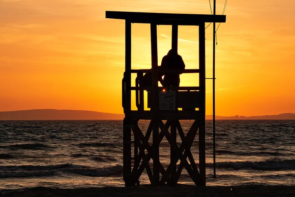 Romantischer Sonnenuntergang Der Playa Palma Mallorca Spanien — Stockfoto