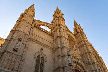 İspanyol liman kenti Palma 'daki Saint Mary Katedrali, İspanya' nın Mallorca adasının başkenti.