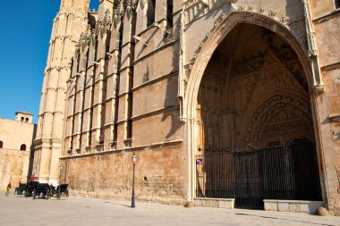 İspanyol liman kenti Palma 'daki Saint Mary Katedrali, İspanya' nın Mallorca adasının başkenti.