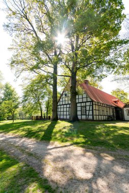 Eski çiftlik evi, iklim topluluğu Saerbeck 'in evi Kuzey Ren-Vestfalya, Almanya