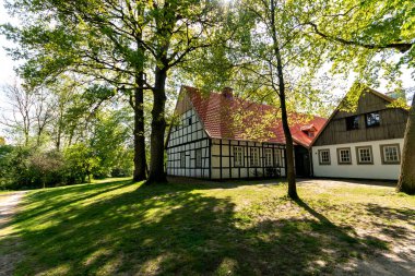 Eski çiftlik evi, iklim topluluğu Saerbeck 'in evi Kuzey Ren-Vestfalya, Almanya