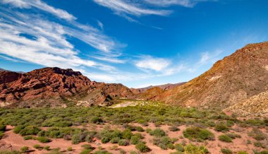 Salta ve Cafayate Quebrada de las Conchas arasındaki yol 68. Salta Arjantin Eyaleti.