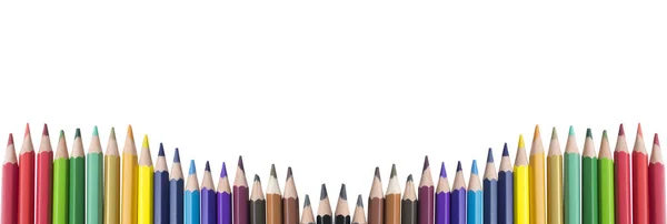 Pencil färgpalett för arbete-sökväg som isolerade design — Stockfoto
