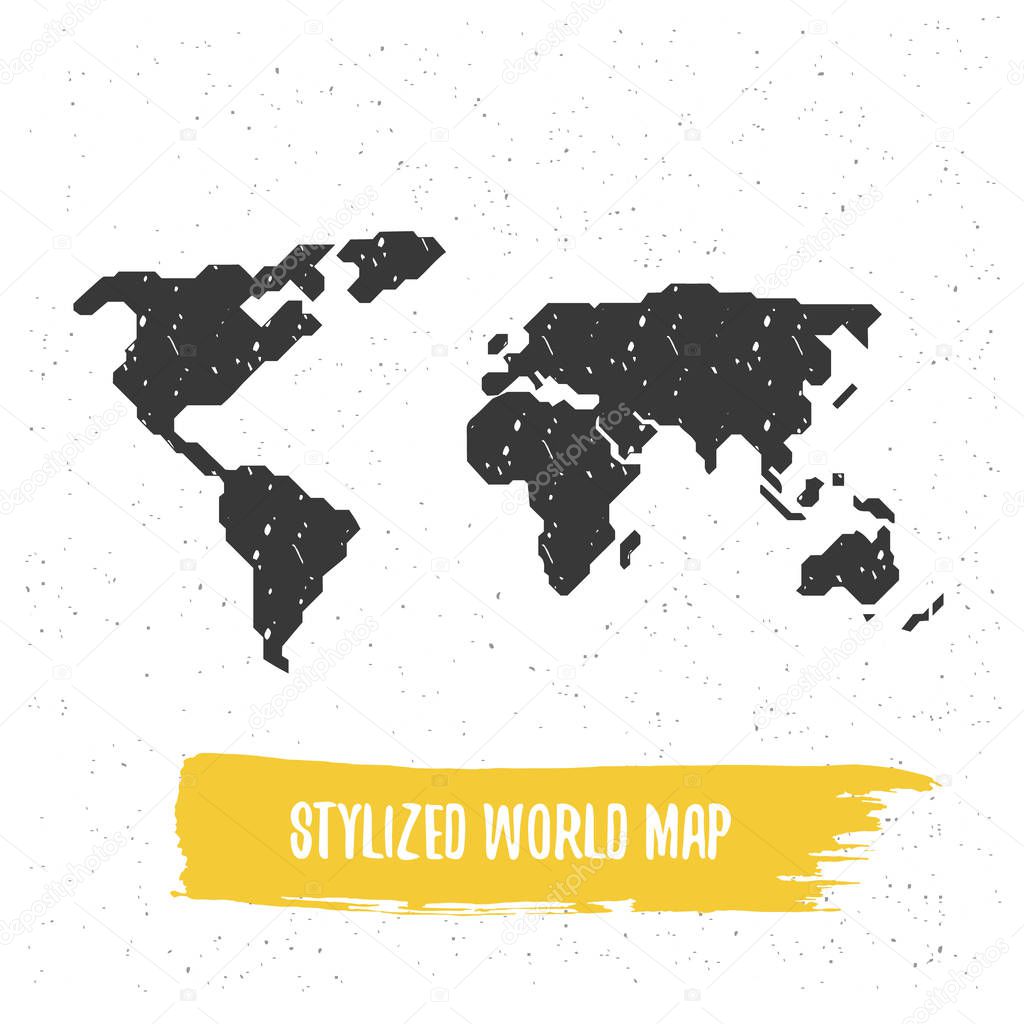 Stylized World Map