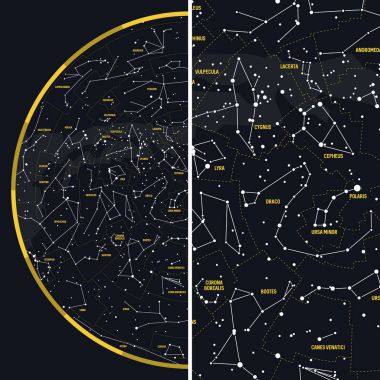 Night Sky with Constellations clipart