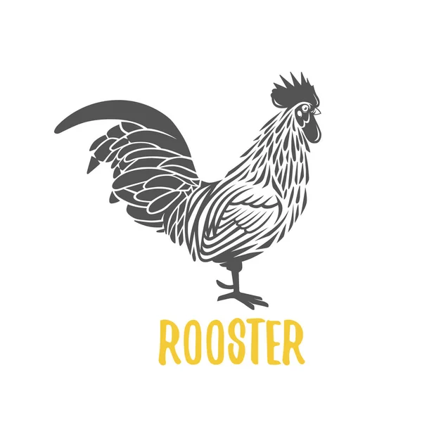 Rooster. Vector element for design, logotype and illustrations. — Stock Vector