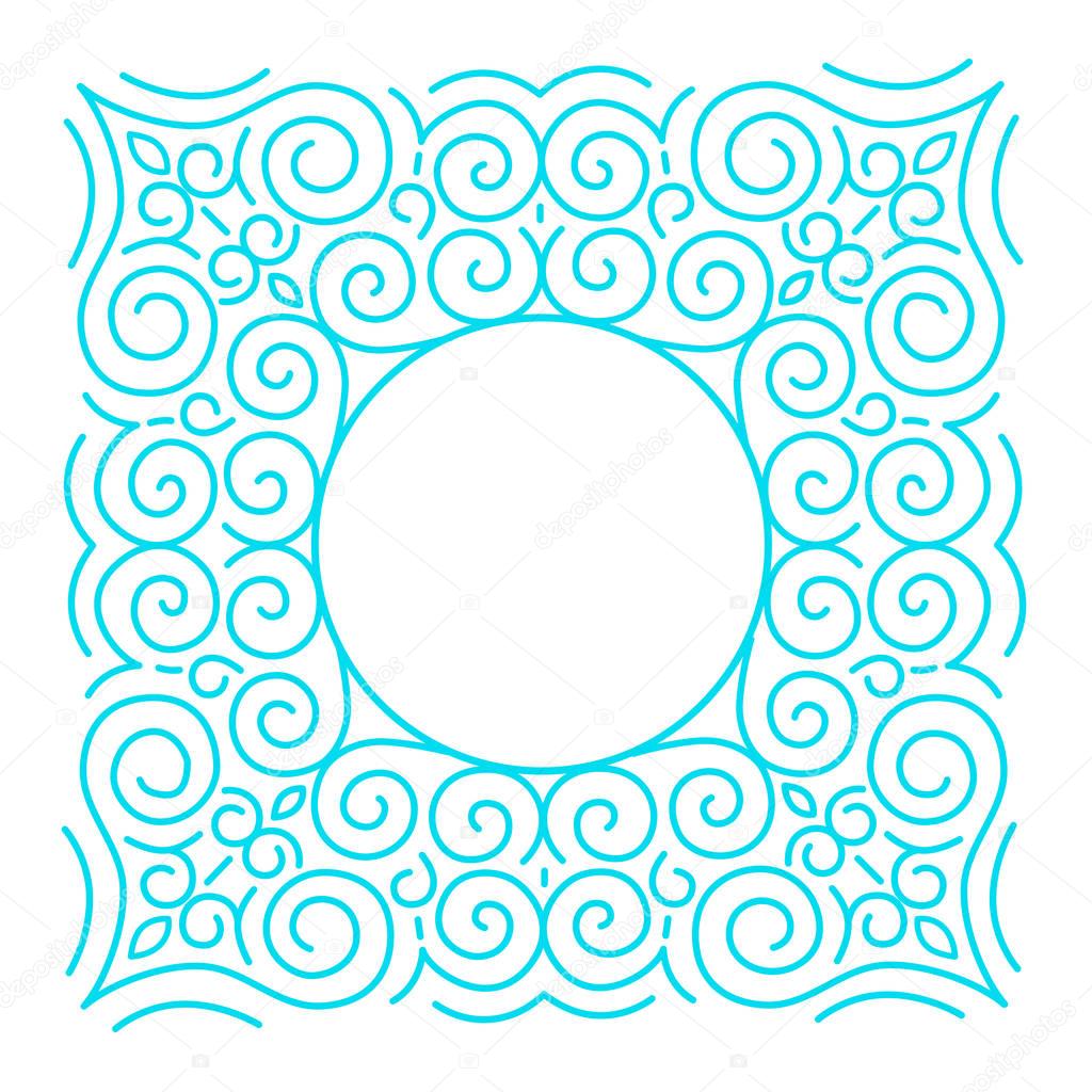 Marcos lineales, plantilla de diseño. Fondo decorativo para tarjeta de ...