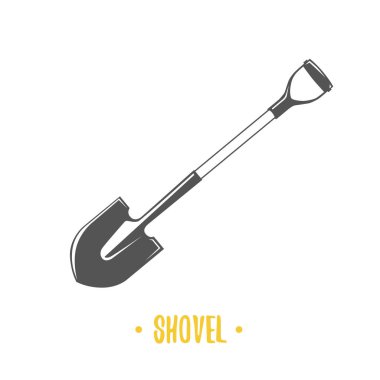 Illustration of shovel clipart