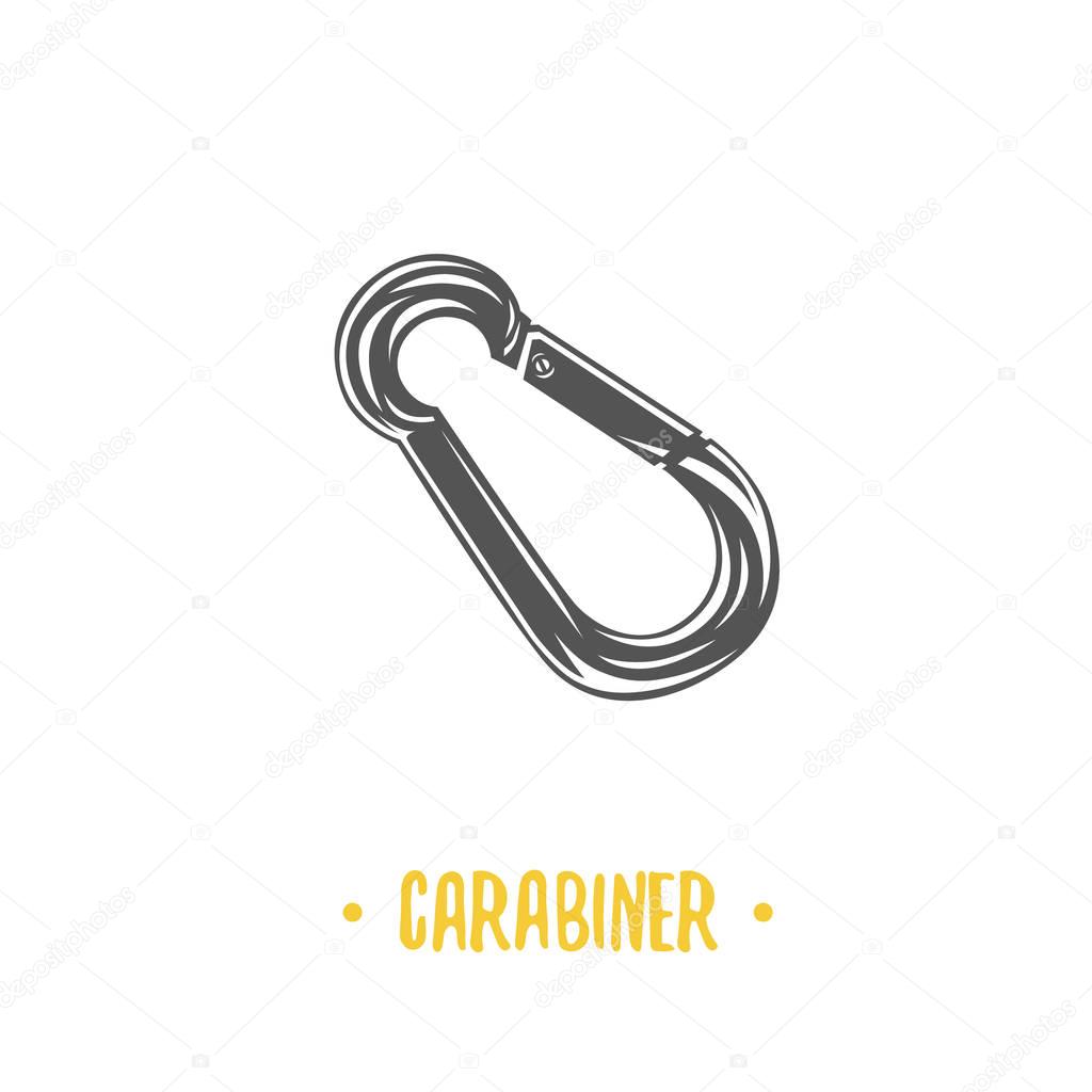 Illustration of carabiner