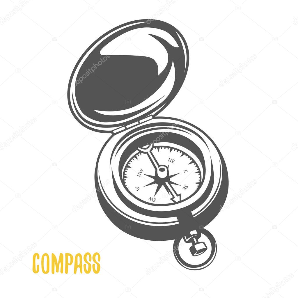 Illustration of compass.