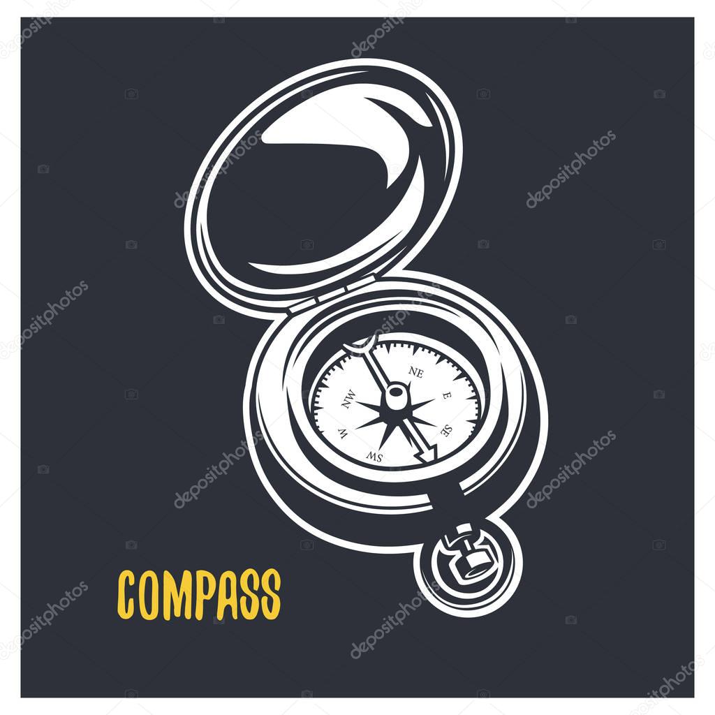 Illustration of compass.