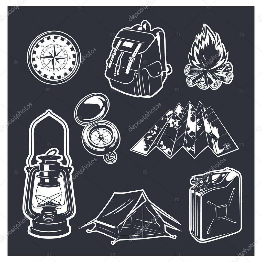 Set of camping equipment