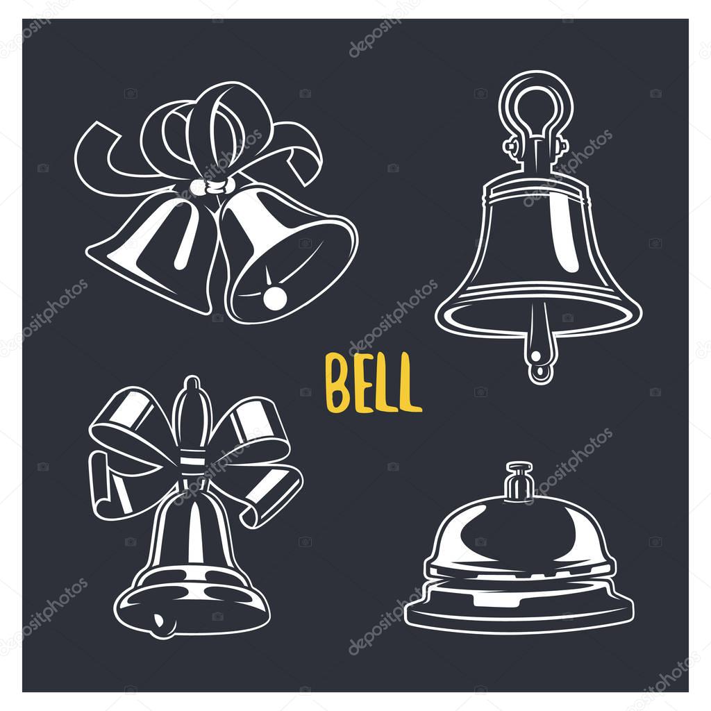 Black and white vector objects