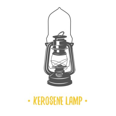 Illustration of kerosene lamp clipart