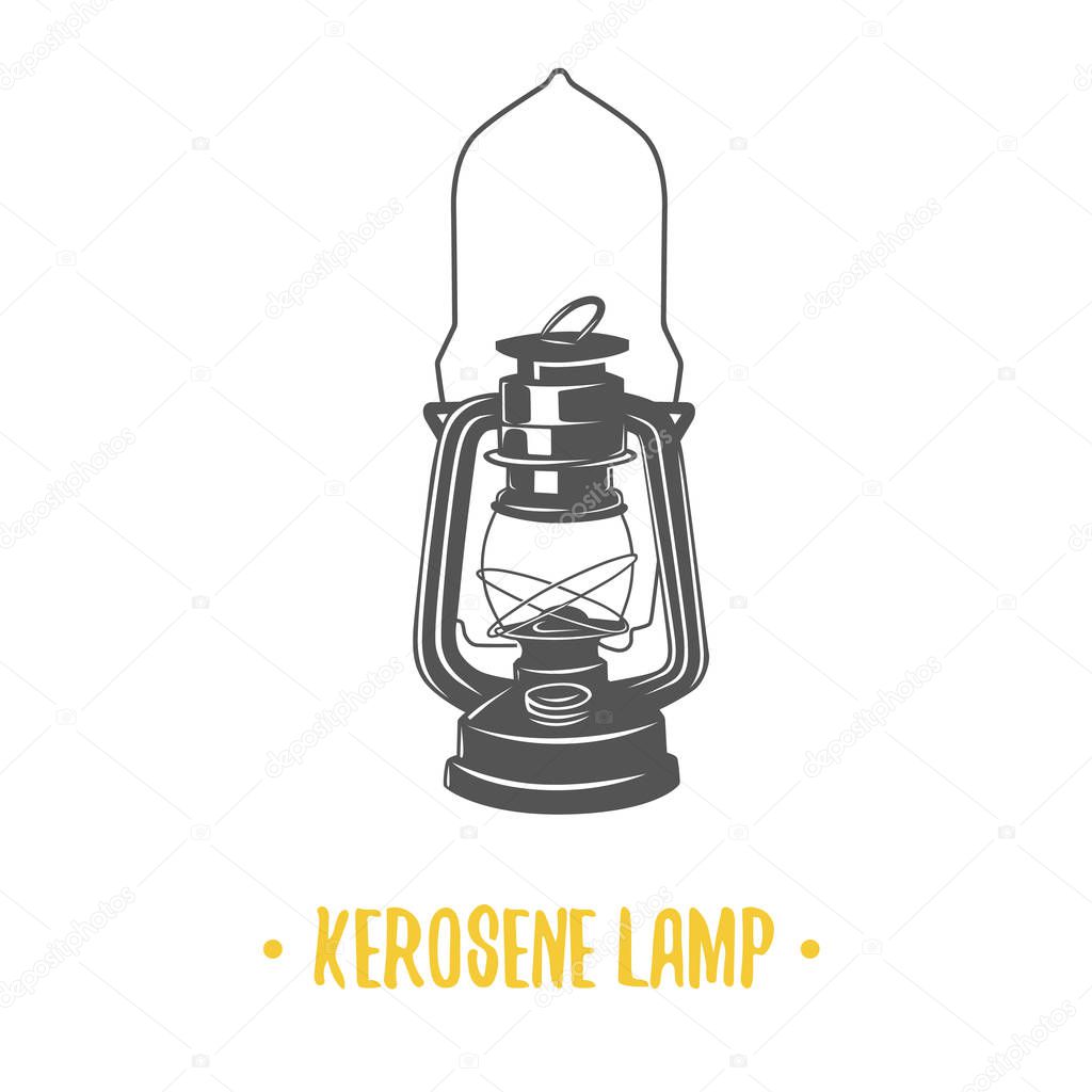 Illustration of kerosene lamp