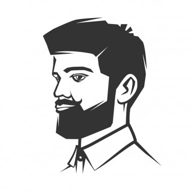 Beyaz arka plan üzerinde izole erkek saç modeli