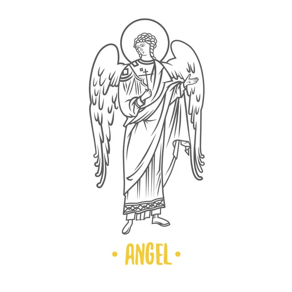 Ange dieu, illustration . — Image vectorielle