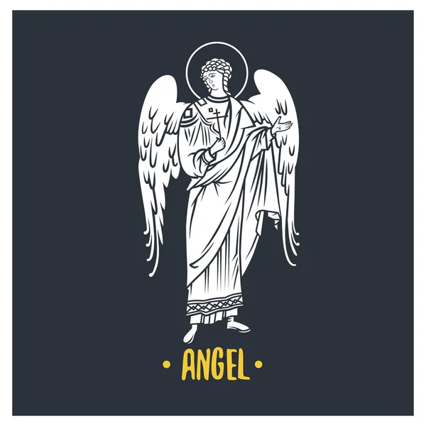 Angel Gud, illustration. — Stock vektor