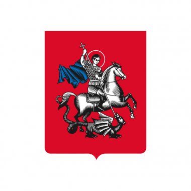 Saint George. illustration on red background. clipart